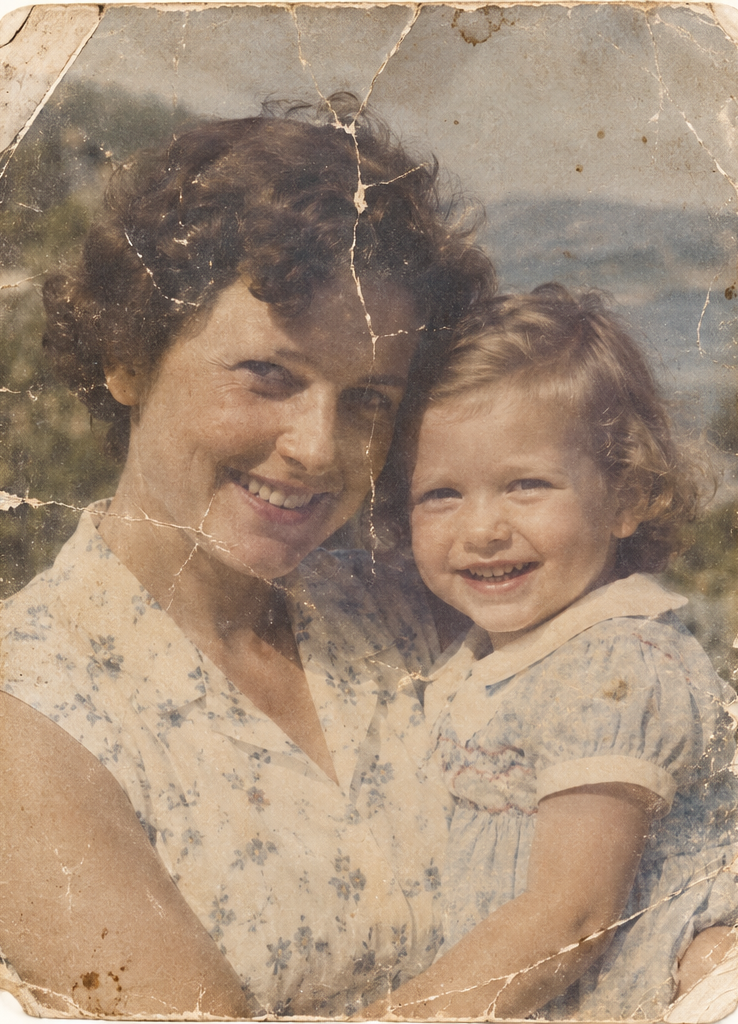 Original aged photograph